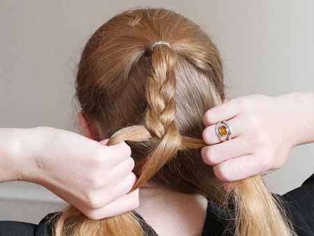 بافت مو ساده دخترانه در منزل, آموزش بافت مو جلوی سر توسط خود شخص, چگونه موهای خود را ببافیم
