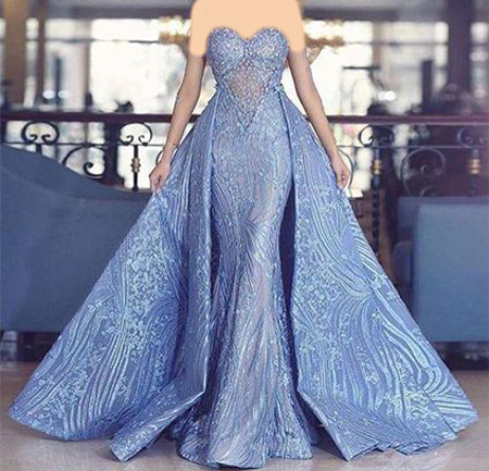 لباس مجلسی آبی, مدل لباس مجلسی به رنگ آبی